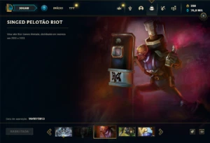 Conta ouro 4 com 558 Skins + 4 Raras + 20 Icones Raros - League of Legends LOL