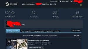 Conta Steam Gasto R$1500 Rainbow Six E Vários Jogos Barata