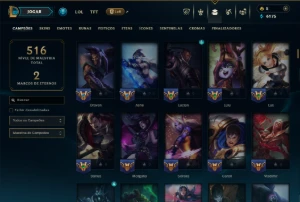 Prata 4 com TODOS os Champs e 88 Skins ( ADC / SUP / MID ) - League of Legends LOL