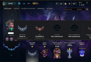 Prata 4 com TODOS os Champs e 88 Skins ( ADC / SUP / MID )