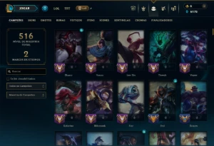 Prata 4 com TODOS os Champs e 88 Skins ( ADC / SUP / MID ) - League of Legends LOL