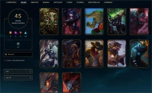 Conta Main Yasuo Caindo Com Plat 2 Menos 45 Skins - League of Legends LOL