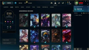 CONTA DE LOL ANTIGA 230 SKINS - League of Legends