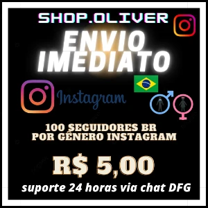 100 seguidores br por gênero instagram