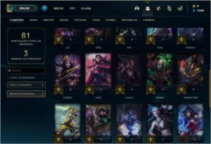 Conta DIAMANTE 1 com 16 skins e 33 champs - League of Legends LOL