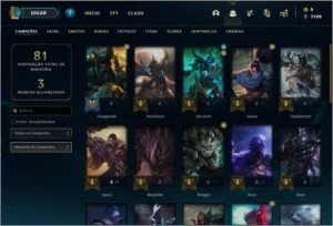 Conta DIAMANTE 1 com 16 skins e 33 champs - League of Legends LOL