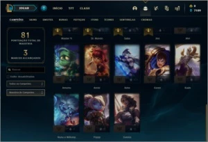 Conta DIAMANTE 1 com 16 skins e 33 champs - League of Legends LOL