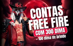 [Mais Barato] Conta Free Fire Com 300 Dimas+100 De Brinde