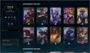 conta lol 209 skins - League of Legends