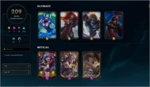 conta lol 209 skins - League of Legends