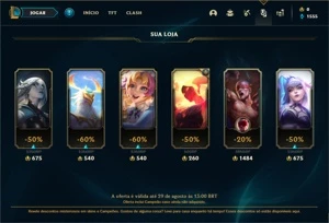 Conta diamante 2 ( FLEX ) com 75 PDL Com 27 Champs e 2 Skins - League of Legends LOL