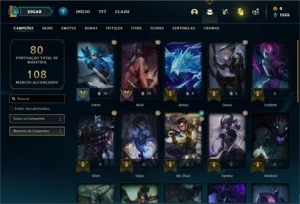 Conta diamante 2 ( FLEX ) com 75 PDL Com 27 Champs e 2 Skins - League of Legends LOL