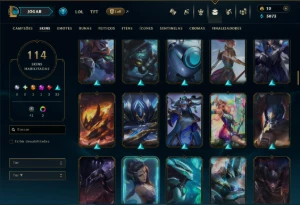 Unranked com 140 Champs e 114 Skins ( SUP / ADC / JG ) - League of Legends LOL