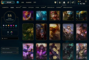 [Entrega Automática] Conta Lol Ouro, 56 Skins, 2 Lendárias - League of Legends