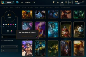 [Entrega Automática] Lol Ouro, 45 Skins, 1 Lendária do Zed - League of Legends
