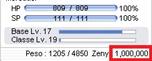 1KK de Zenys Servidor Yggdrasil - Ragnarok Online