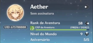 Conta Genshin | 27 T5 | Planador Raro | Pity 10 Garantido - Genshin Impact