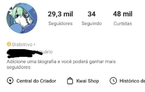 conta kwai 29k de seguidores - Social Media