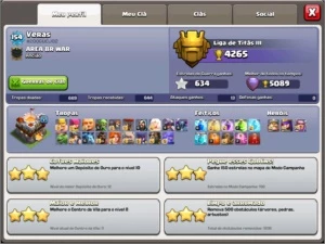Conta clash of clans cv 11