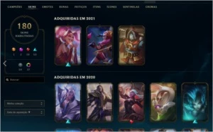 Conta platina 4 180 skin tds campeões /WILD RIFT PLATINA 1 - League of Legends LOL