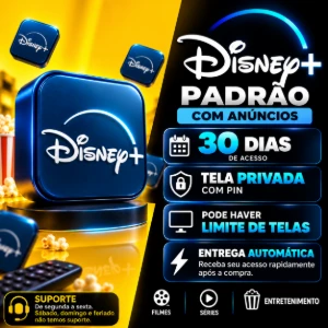 Tela Disney Plus + Pin [30 Dias] - Assinaturas e Premium