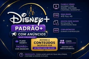 Tela Disney Plus + Pin [30 Dias]