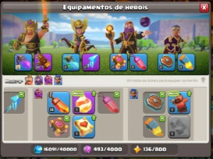 Cv 14 bem upado, muitos visuais e gemas - Clash of Clans