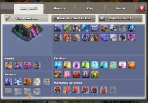 Cv 14 bem upado, muitos visuais e gemas - Clash of Clans