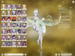 Zibai+Arma assinatura+Neuvilette+Arma assinatura+Nahida - Genshin Impact