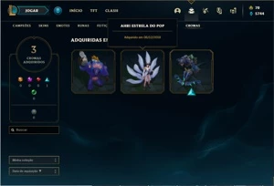 Conta bronze 1 com 121 Champs e 96 Skins - League of Legends LOL