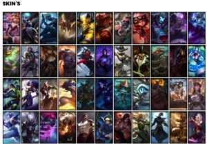 Conta bronze 1 com 121 Champs e 96 Skins - League of Legends LOL