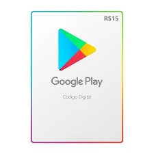 Gift card google play 15 R$