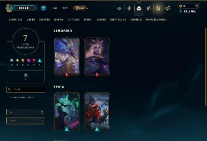 Diamante 4 com 35 Champs e 7 Skins - League of Legends LOL