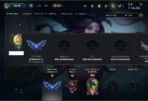 Diamante 4 com 35 Champs e 7 Skins - League of Legends LOL