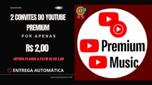 2 Youtube Premium + Music | +BRINDE | 5R$ - 30 dias - Assinaturas e Premium