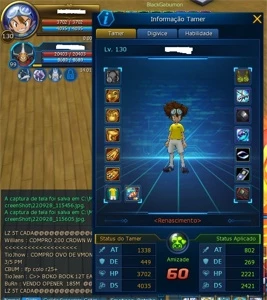 Conta Susanoo Fang LADMO omegamon - Digimon Masters Online