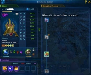 Conta Susanoo Fang LADMO omegamon - Digimon Masters Online
