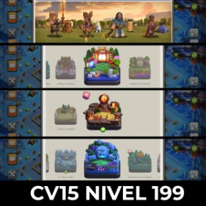 Cv15 Semi Full Th15 Bem Upado Com Bastante Paisagem Skins - Clash of Clans