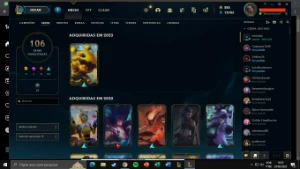 Conta no lol lvl 350 unranked - League of Legends