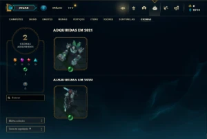 Unranked com 24 Champs e 9 Skins + 3 Vitoriosas - League of Legends LOL