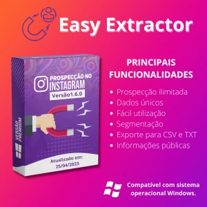 Extrator de Telefones Instagram - Easy Extractor - Softwares e Licenças