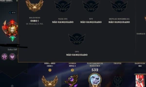 Conta LOL Level 473 - Ouro 1 - 212 SKINS - FULL ACESSO