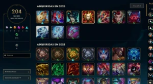 Conta LOL Level 473 - Ouro 1 - 212 SKINS - FULL ACESSO - League of Legends