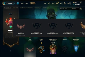 Unranked com TODOS os Champs e 119 Skins ( MID / JG / ADC )