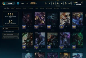 Unranked com TODOS os Champs e 119 Skins ( MID / JG / ADC ) - League of Legends LOL