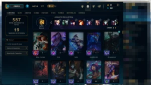 CONTA LOL LVL 385 COM 201 SKINS FULL CAMPEOES - League of Legends