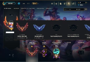 Diamante 4 com 45 Champs e 7 Skins ( GM 226 PDL na Flex )