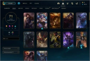 Conta LOL Diamante IV com 71 skins e 90 campeões - League of Legends