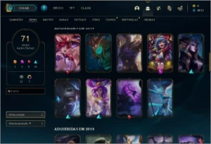 Conta LOL Diamante IV com 71 skins e 90 campeões - League of Legends