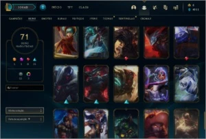 Conta LOL Diamante IV com 71 skins e 90 campeões - League of Legends